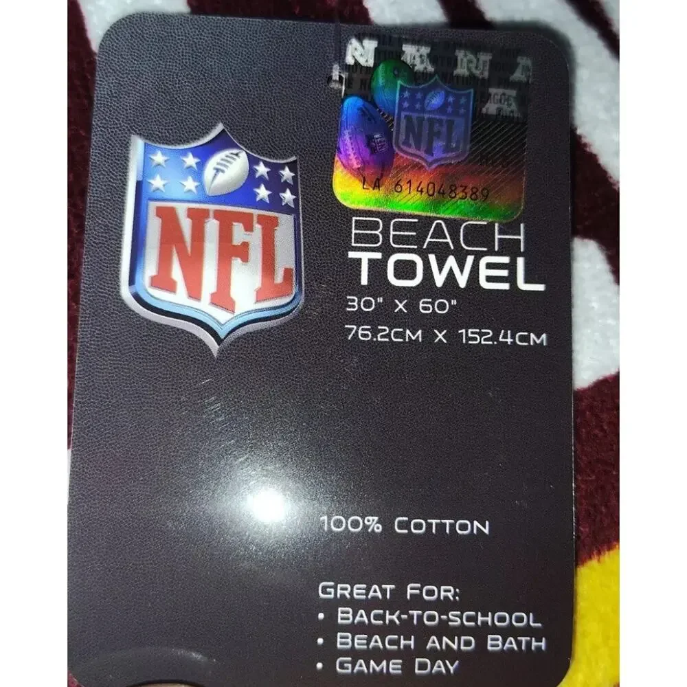 Washington Commanders NFL Football 30X60 Big Beach Towel NEW Fast Shipping